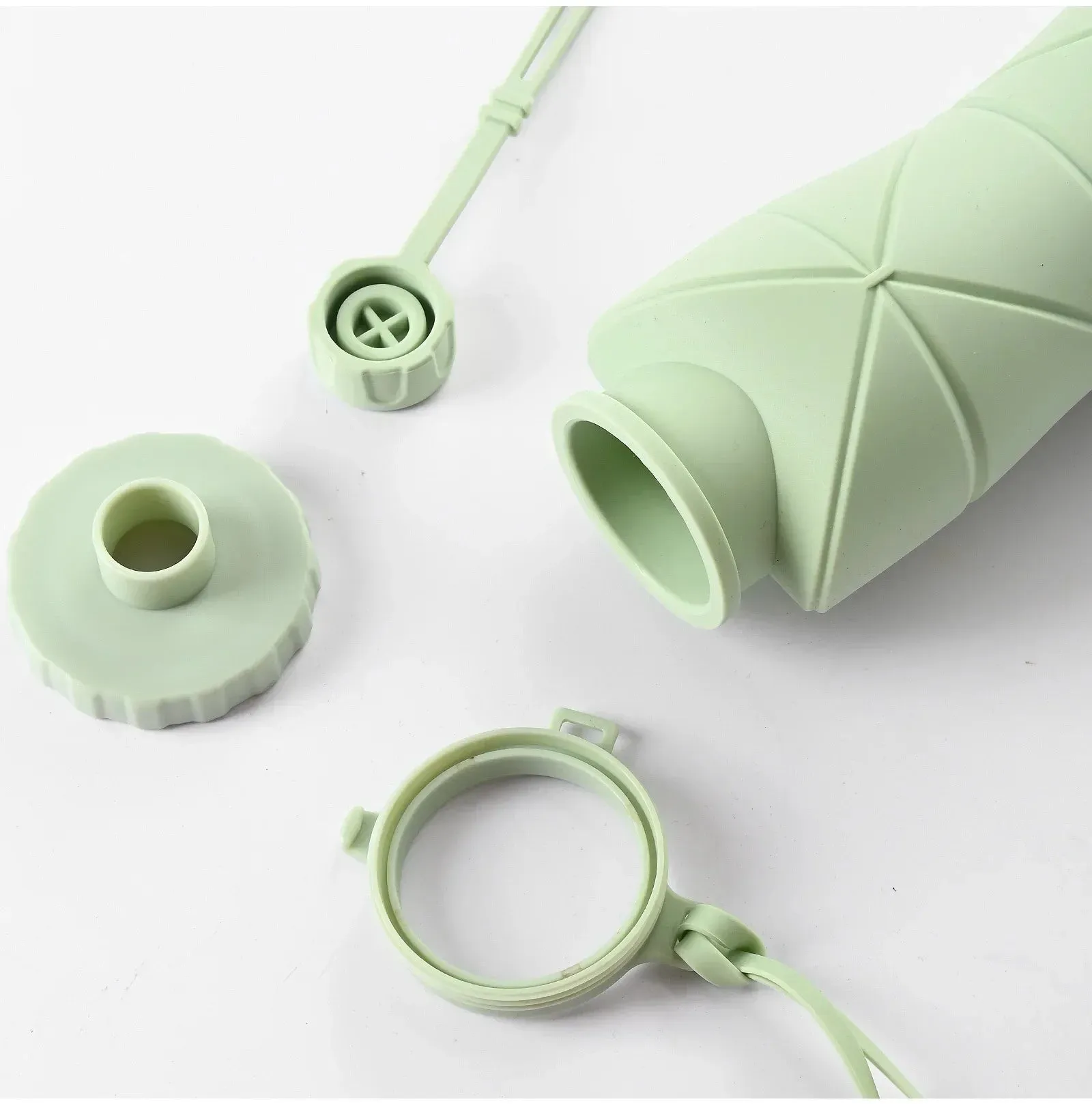 Foldable Silicone Water Bottle Leakproof, Portable, Ideal for Travel, Sports
