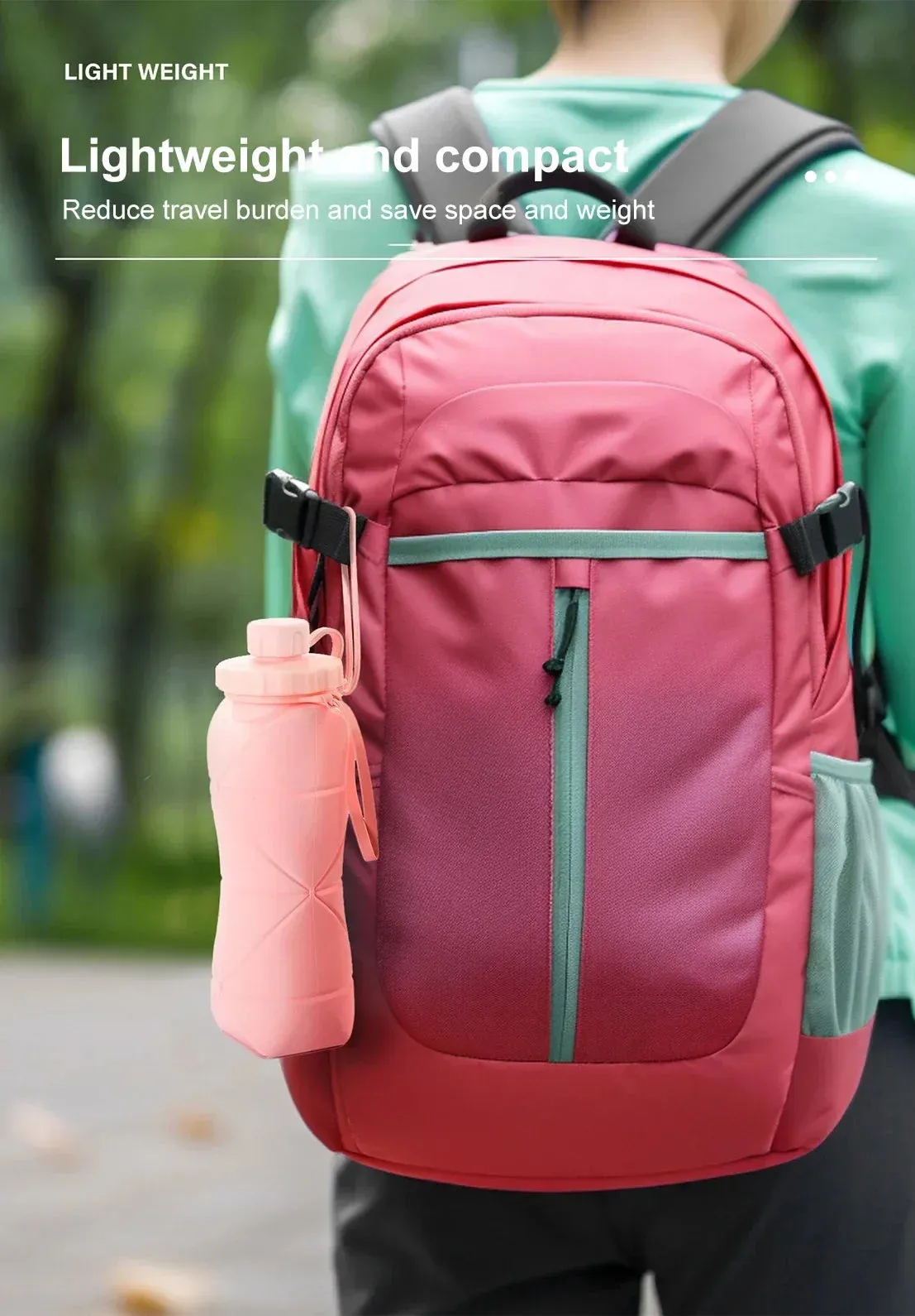 Foldable Silicone Water Bottle Leakproof, Portable, Ideal for Travel, Sports