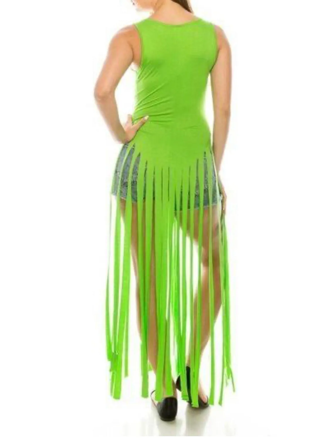 Fringes  Long Dress Swimsuit Cover