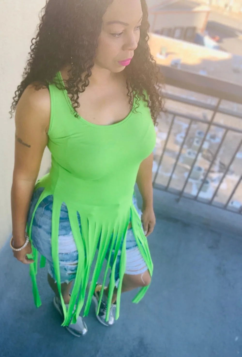 Fringes  Long Dress Swimsuit Cover