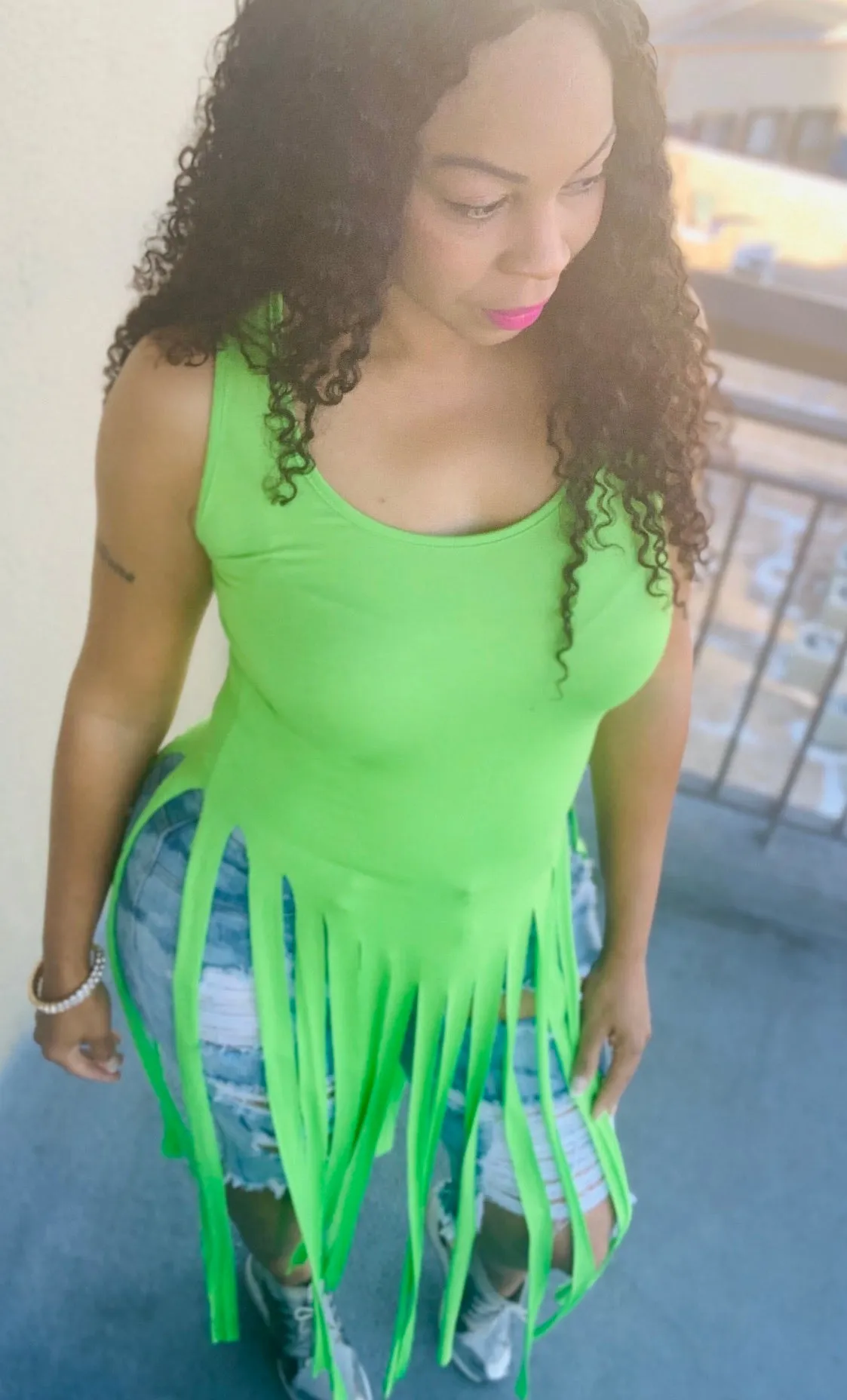 Fringes  Long Dress Swimsuit Cover