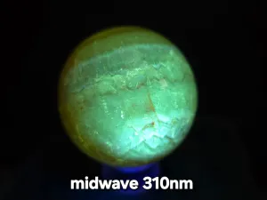 FS-2 Three Color Yellow Fluorite Sphere