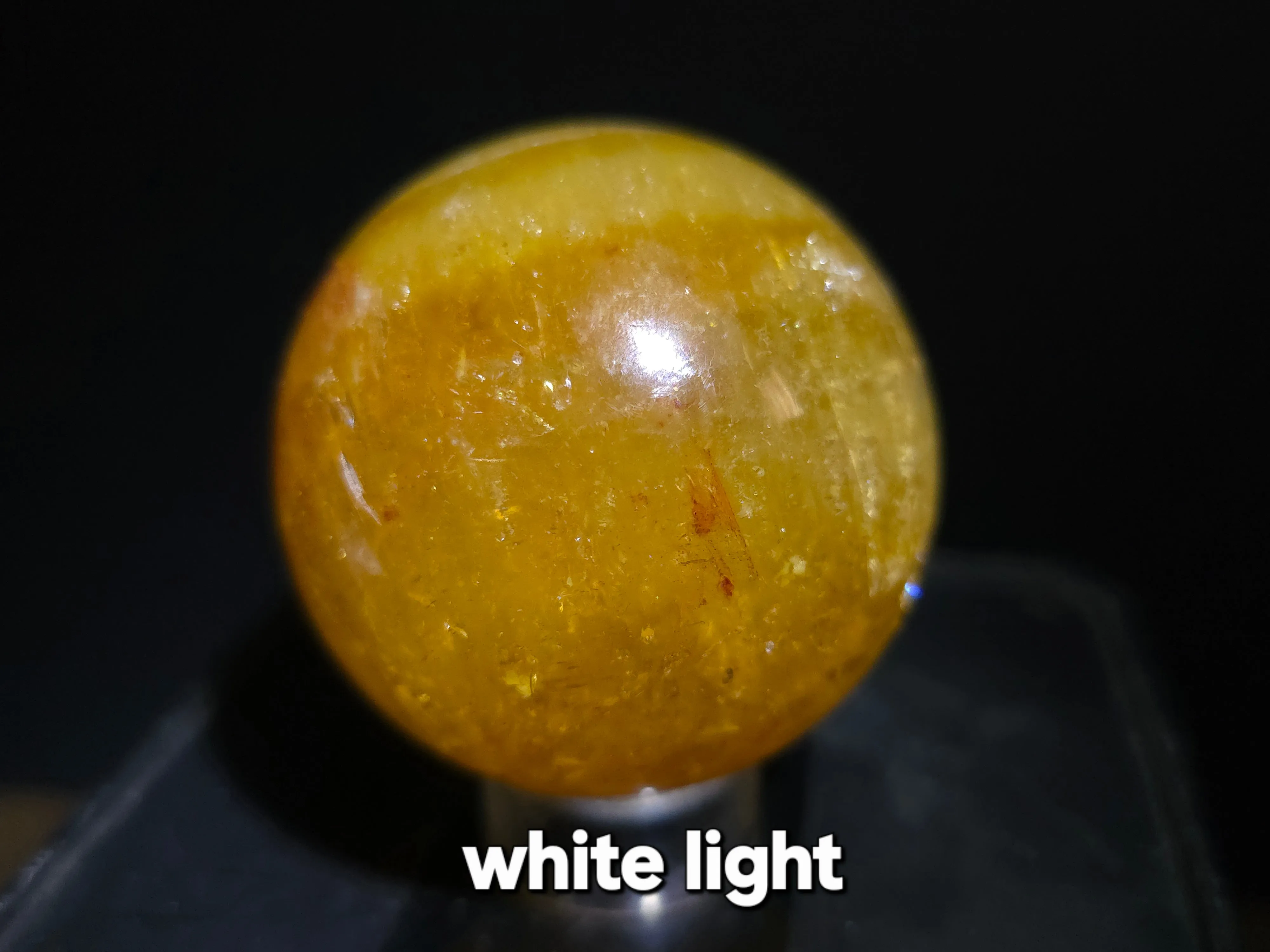 FS-2 Three Color Yellow Fluorite Sphere