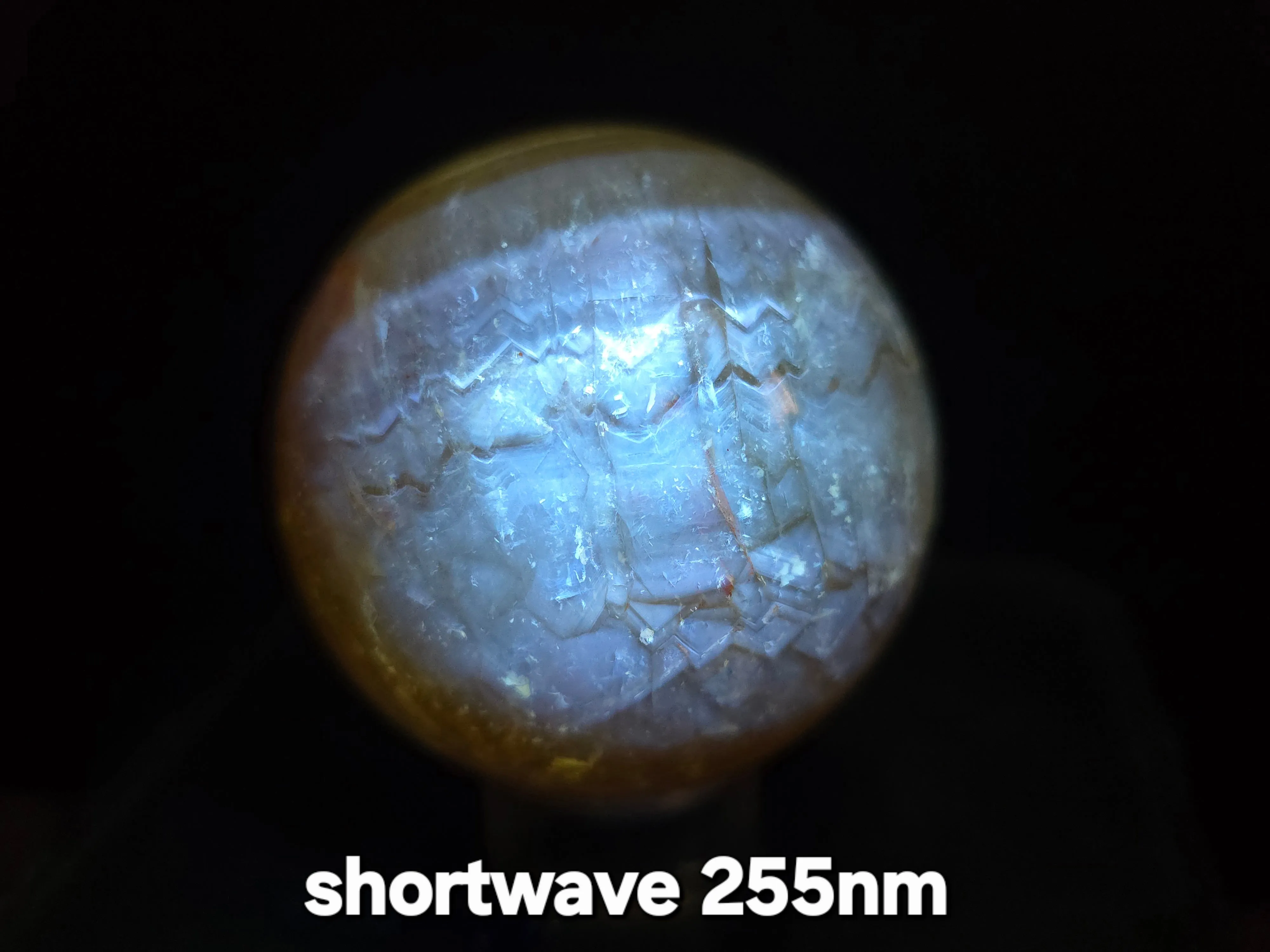 FS-2 Three Color Yellow Fluorite Sphere