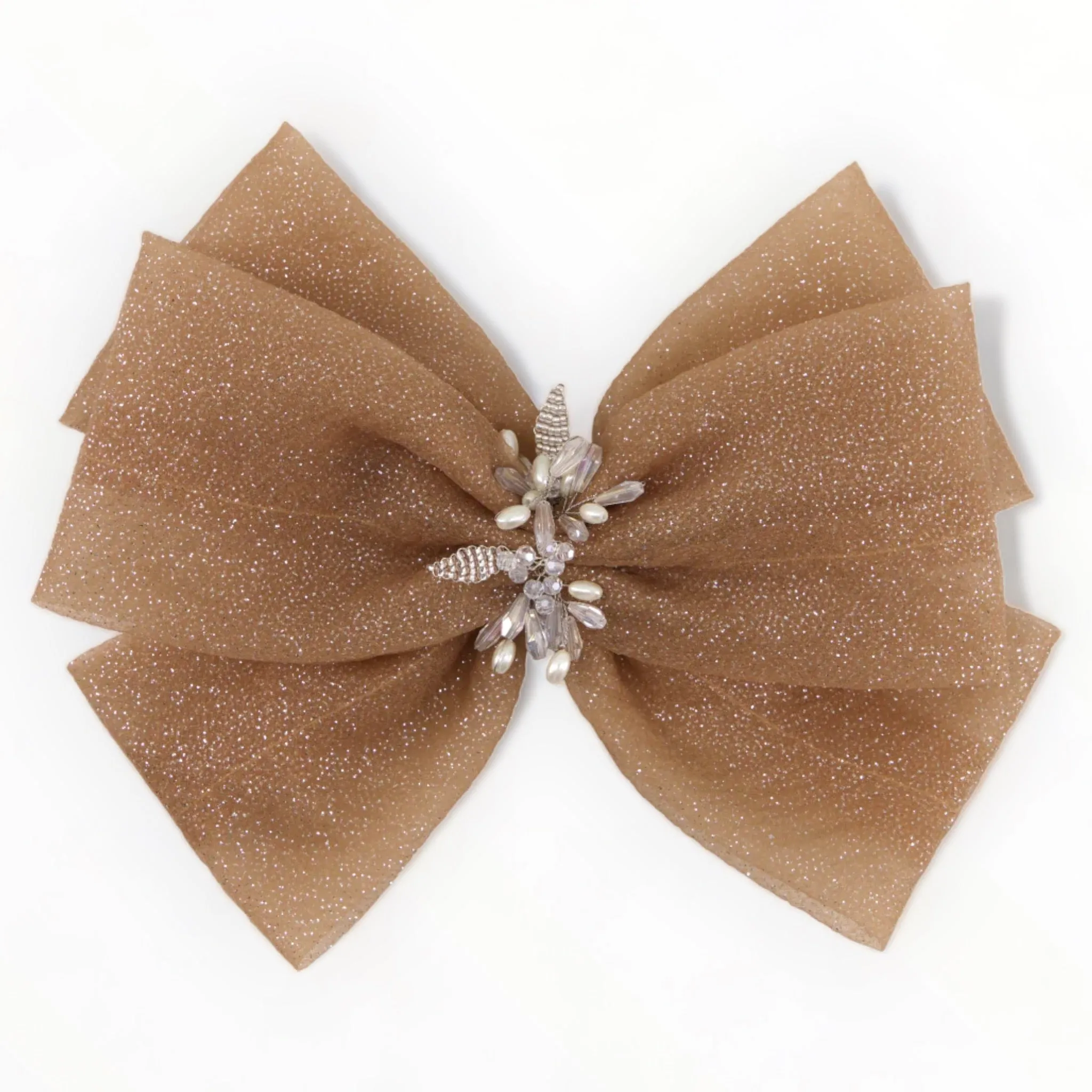 Galena Blush Girls Bow Hair Clip