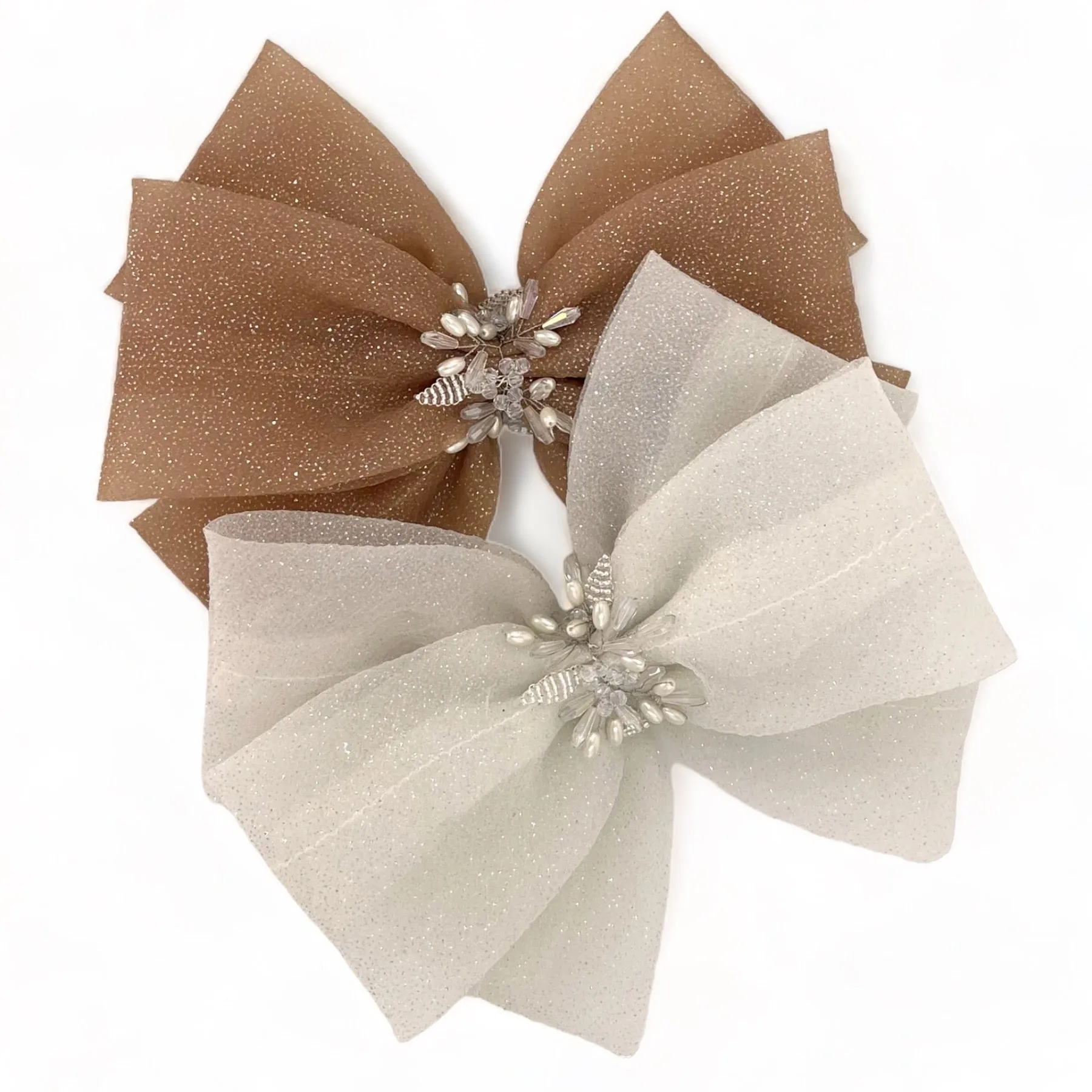 Galena Blush Girls Bow Hair Clip