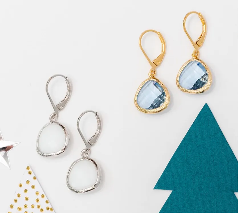 Gemstone Leverback Earring