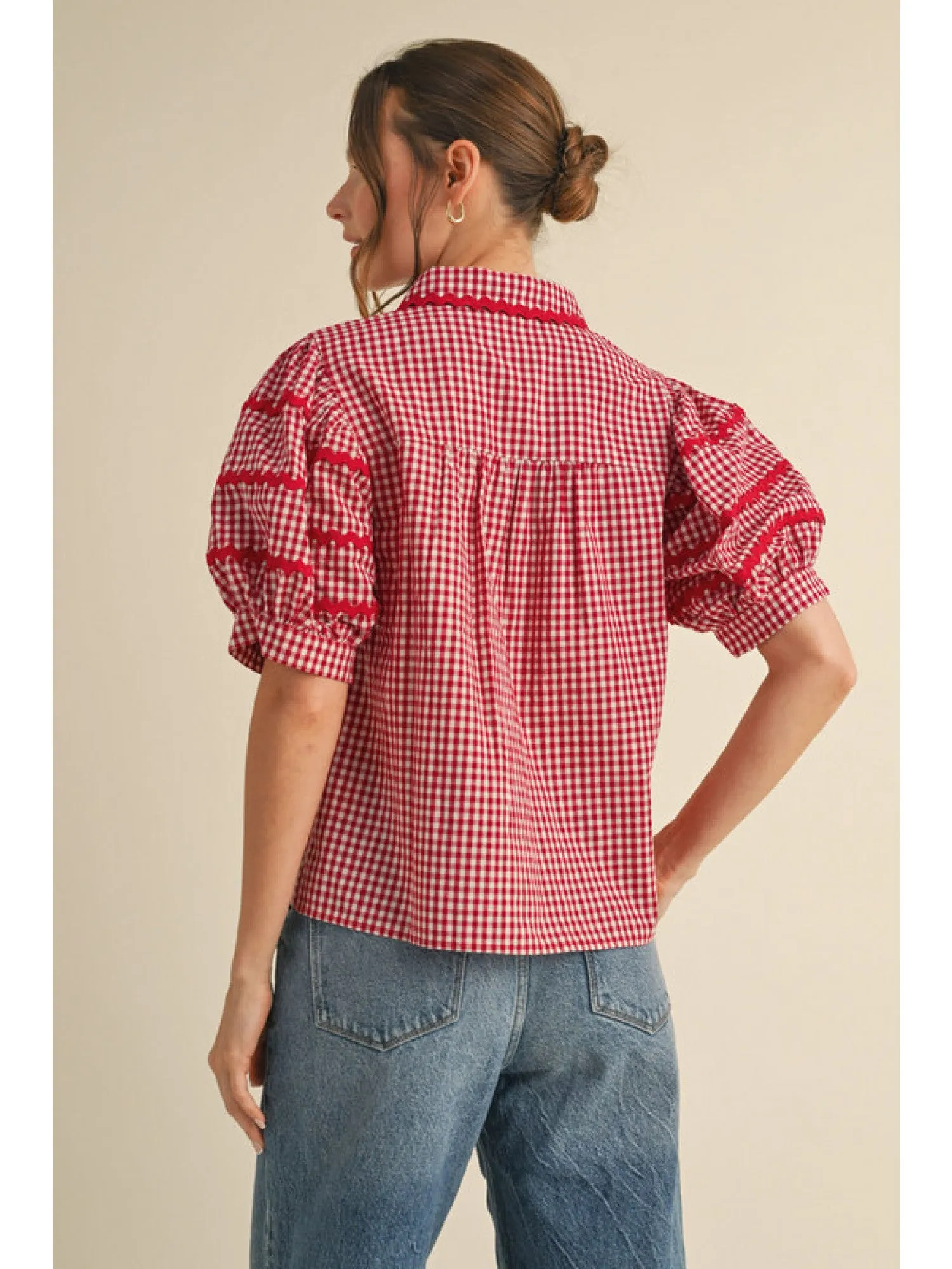 Gina Gingham Checked Blouse