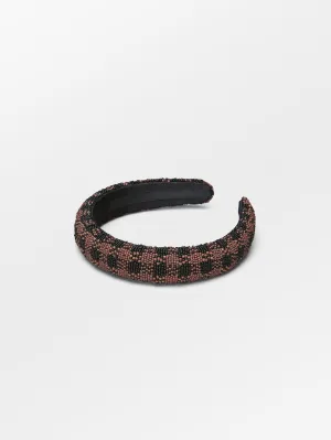 Gingham Beaded Hairbrace