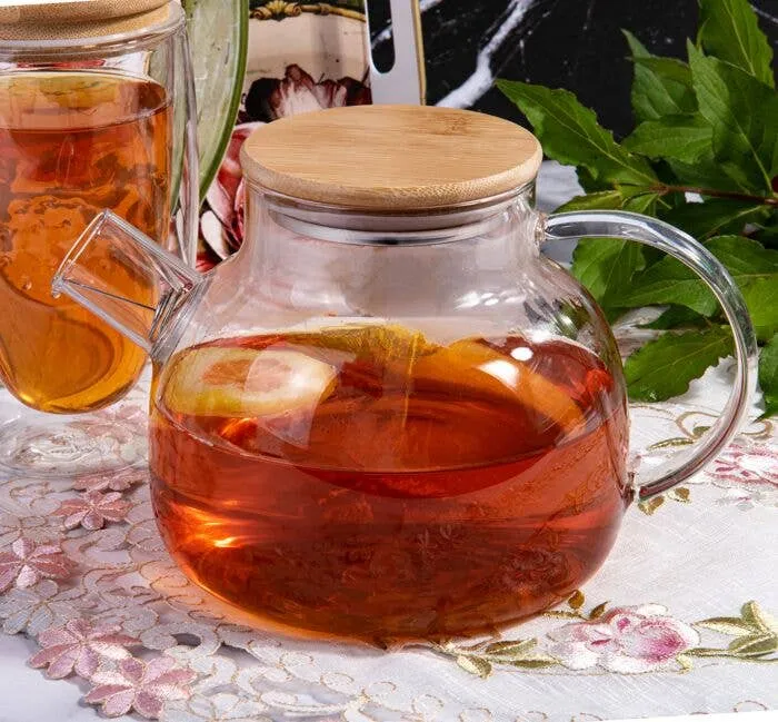 Glass See Through Teapot with Cork Lid