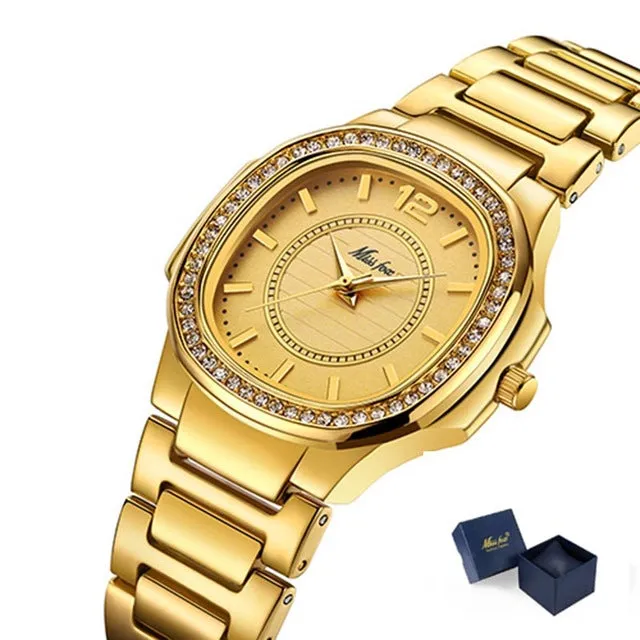 Gold Women Wrist Watch
