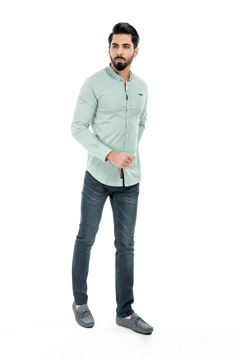 Green Casual Shirt FS Slim Fit