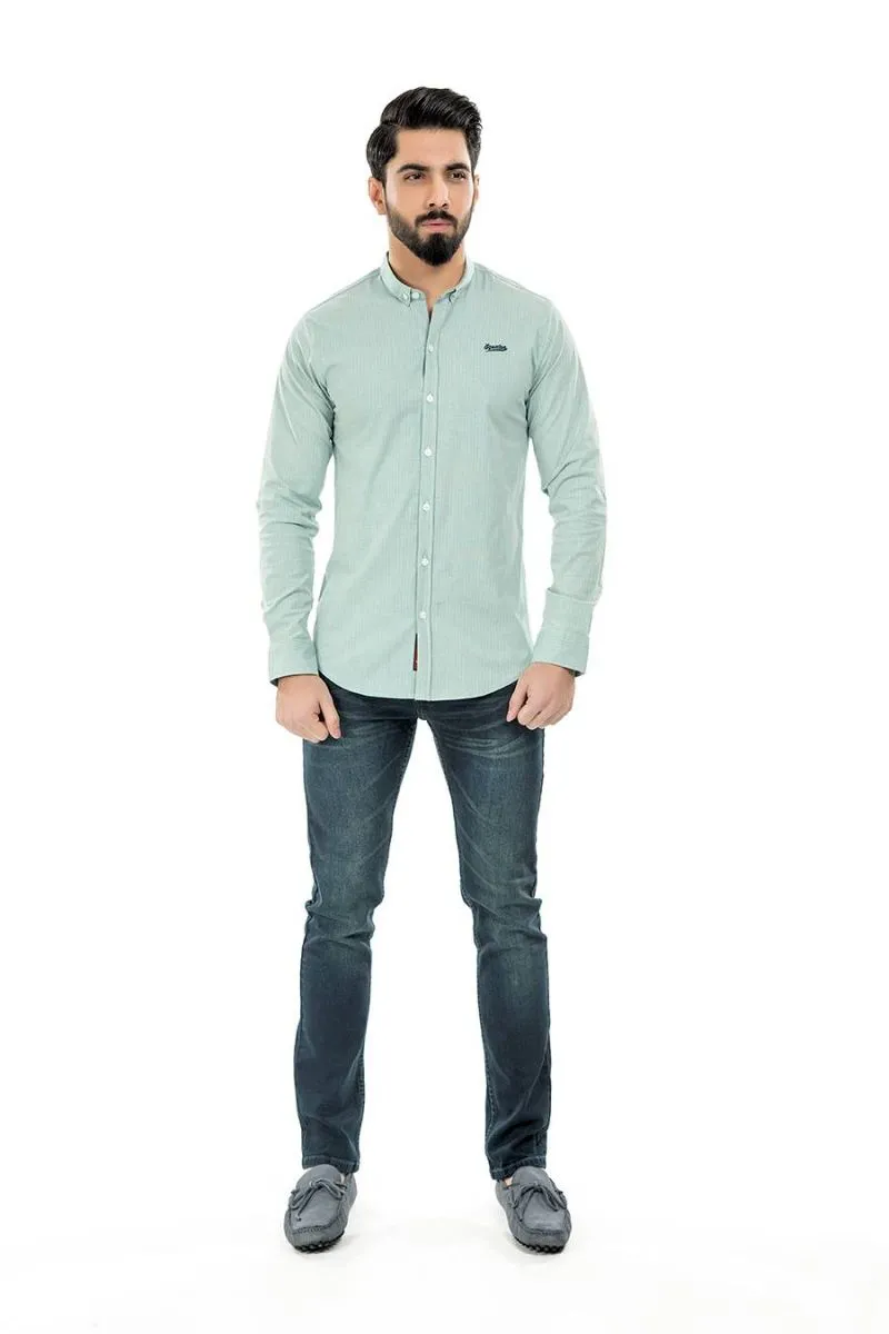 Green Casual Shirt FS Slim Fit
