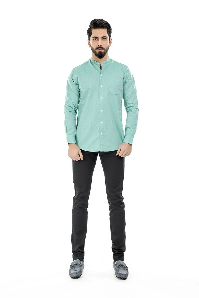 Green Casual Shirt FS Slim Fit