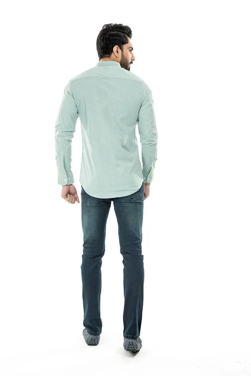 Green Casual Shirt FS Slim Fit