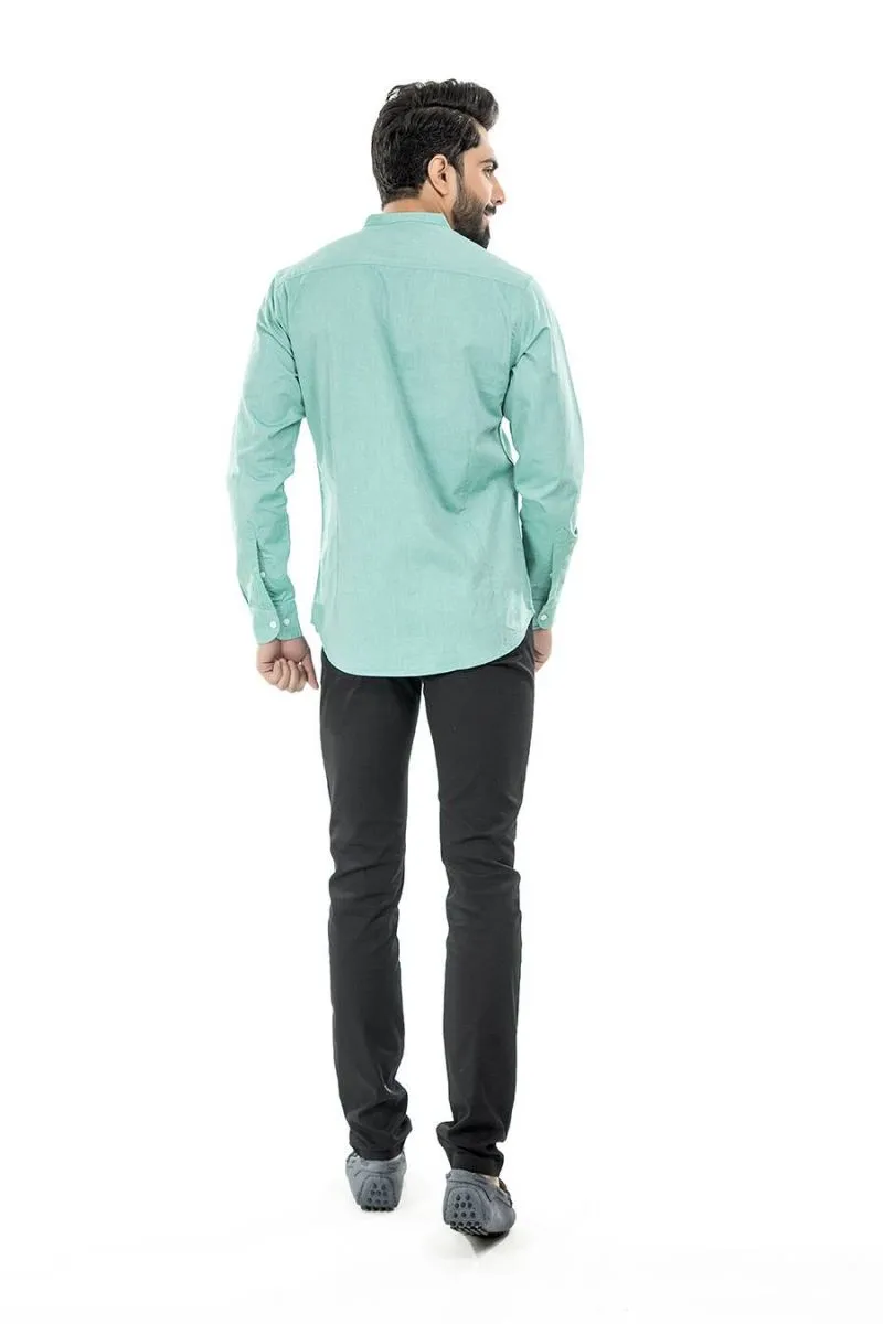 Green Casual Shirt FS Slim Fit