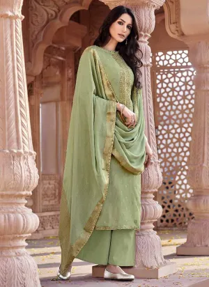 Green Golden Designer Salwar Kameez