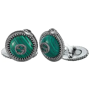Gucci Garden GG Snake Cuff Links in Silver