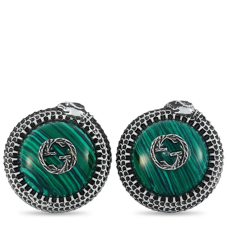Gucci Garden GG Snake Cuff Links in Silver