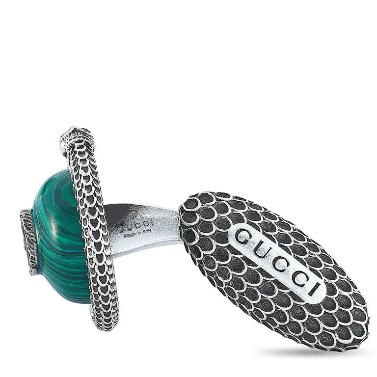 Gucci Garden GG Snake Cuff Links in Silver