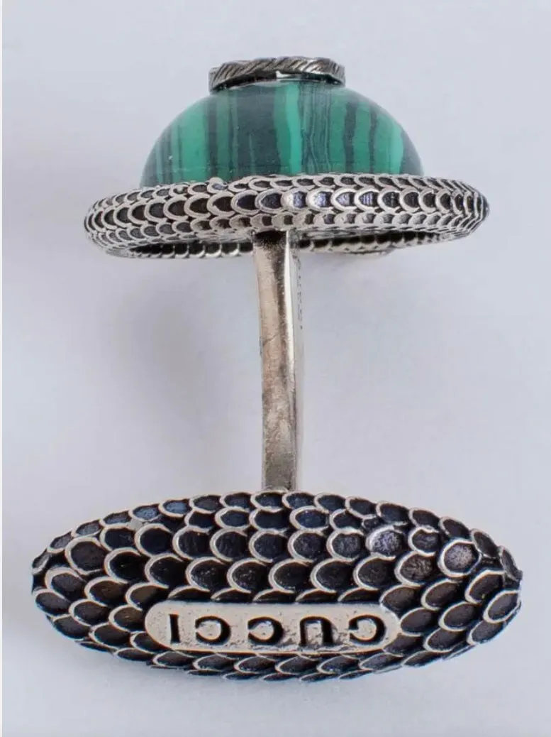 Gucci Garden GG Snake Cuff Links in Silver