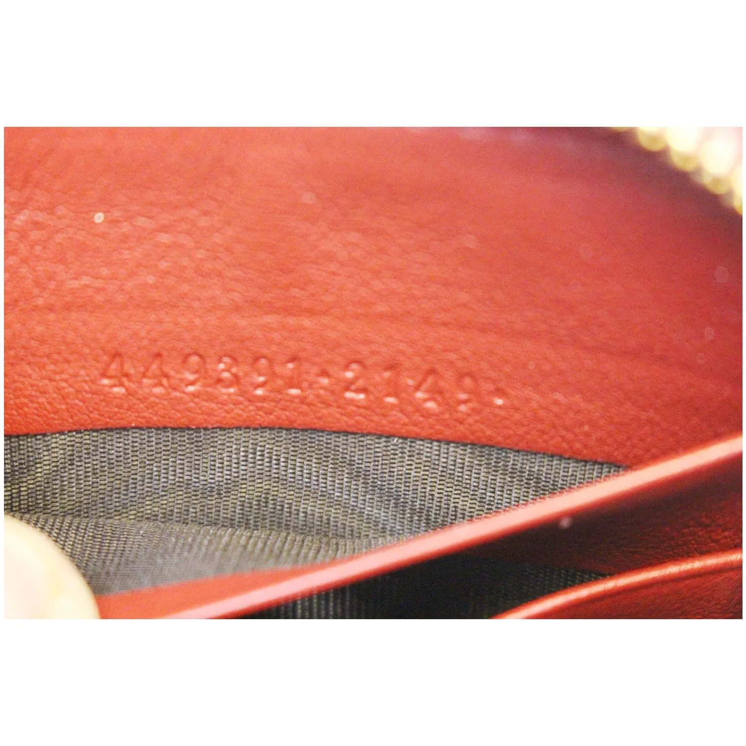 GUCCI Micro GG Guccissima Leather Zip Around Wallet Red