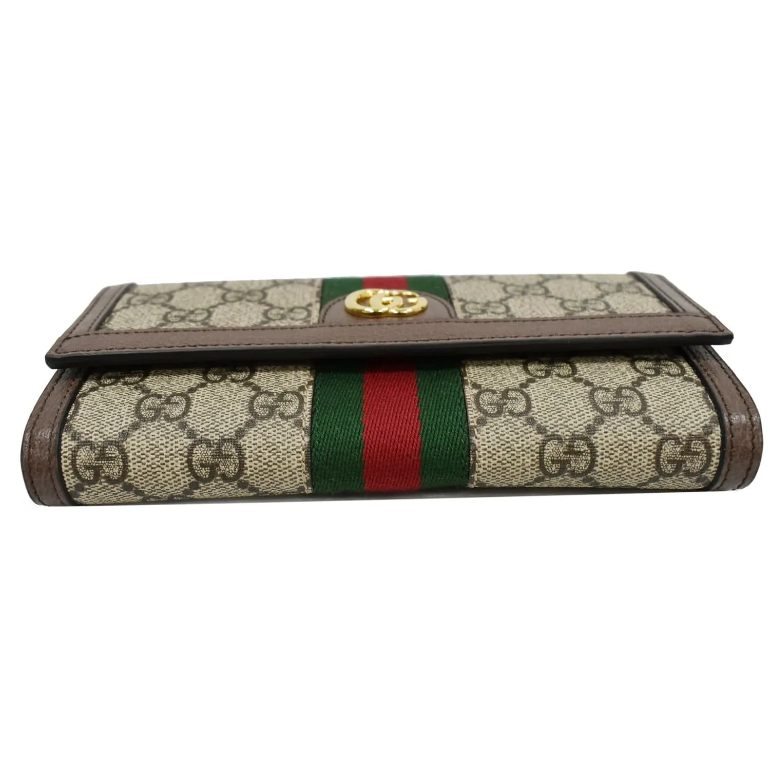 GUCCI Ophidia GG Continental Supreme Canvas Wallet Beige 523153