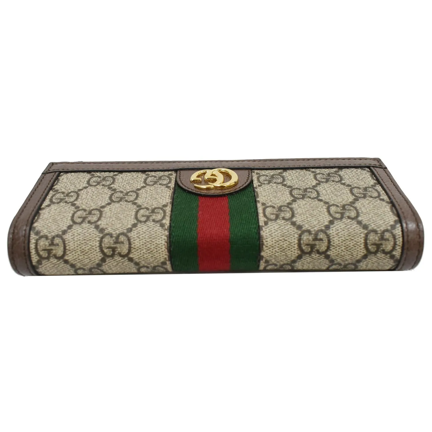 GUCCI Ophidia GG Continental Supreme Canvas Wallet Beige 523153