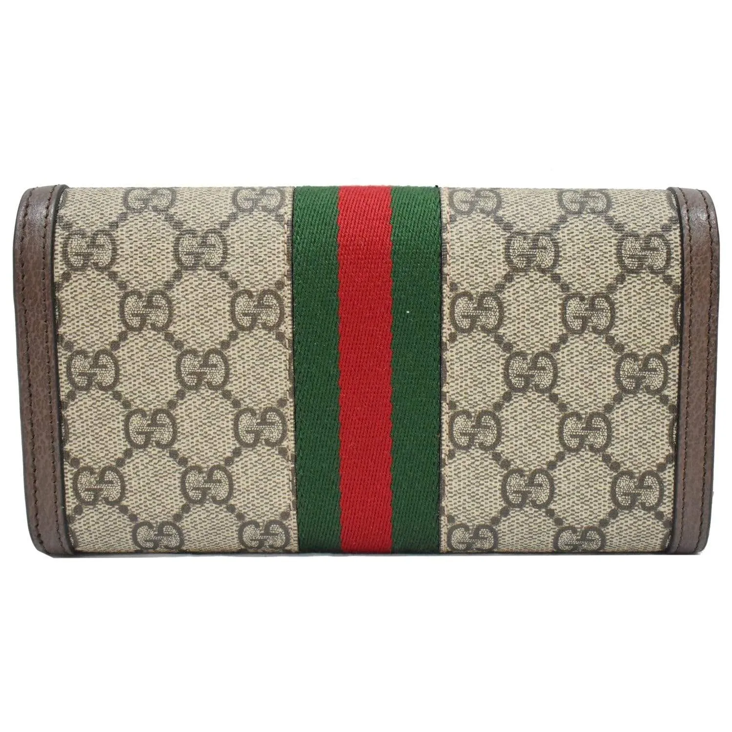 GUCCI Ophidia GG Continental Supreme Canvas Wallet Beige 523153