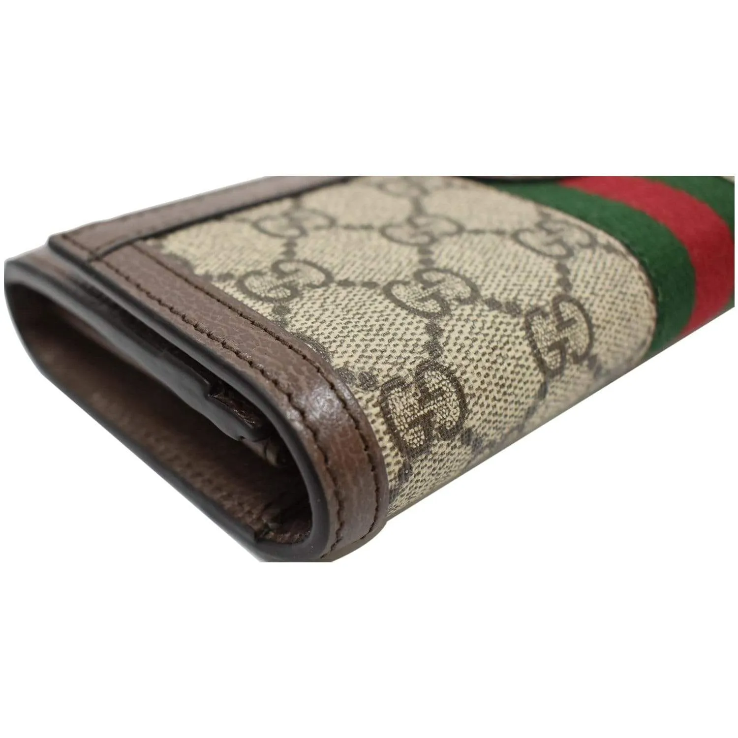 GUCCI Ophidia GG Continental Supreme Canvas Wallet Beige 523153