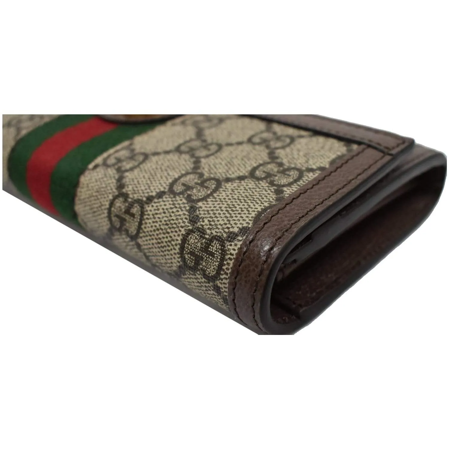 GUCCI Ophidia GG Continental Supreme Canvas Wallet Beige 523153