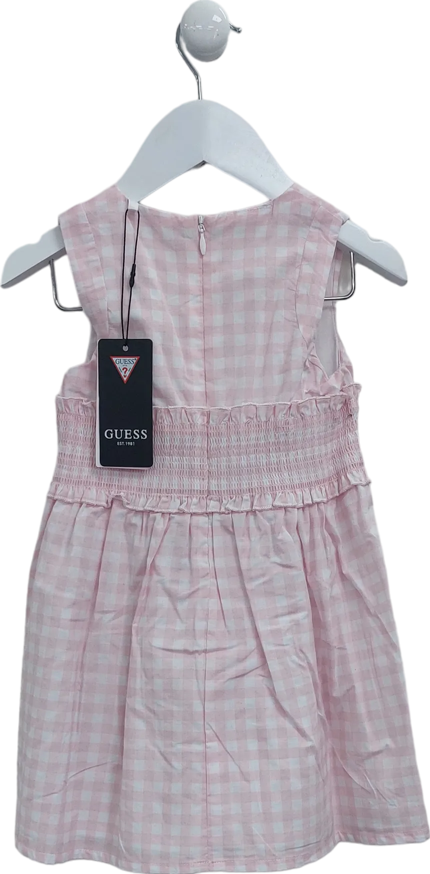 Guess Pink Checked Dress 2 Yrs