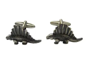 Gunmetal Toned Textured Dinosaur Cufflinks