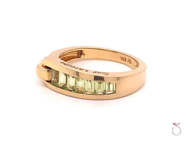 Guy Laroche Peridot Band Ring,18K Yellow Gold