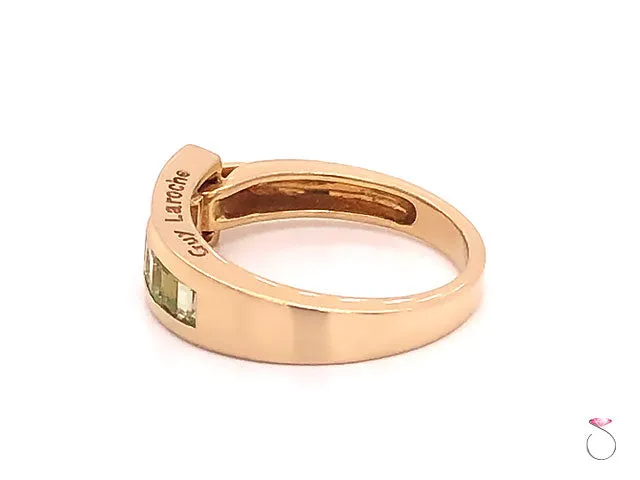 Guy Laroche Peridot Band Ring,18K Yellow Gold