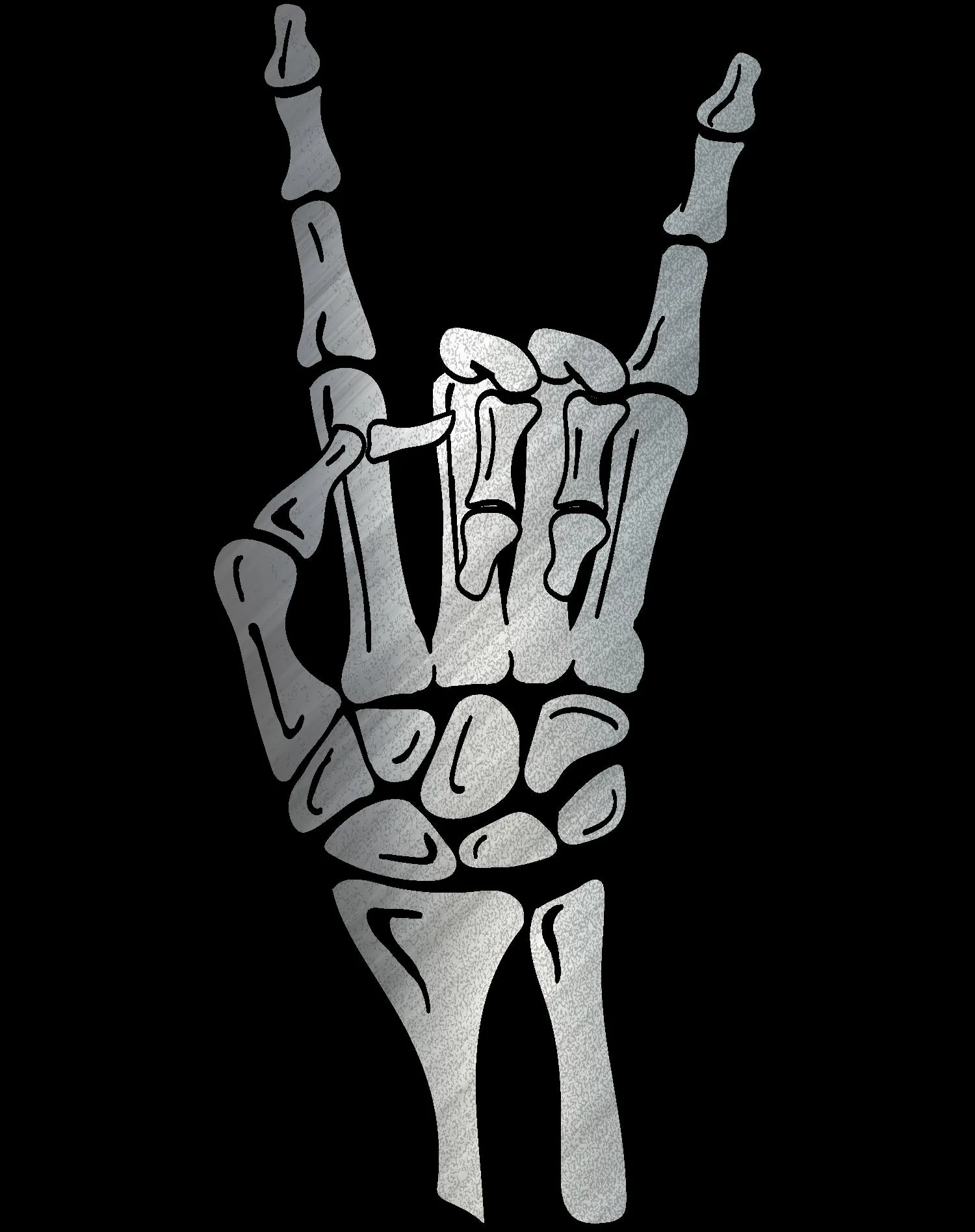 Halloween Day Of The Dead Occult Metal Horns Sign Skeleton Official Women's T-shirt