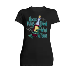 Halloween Occult Hocus Pocus I Need Wine To Focus Lover GF Official Women's T-shirt
