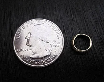 Hammered Gold Bronze Textured Jewelry Links (set of 2) (N)