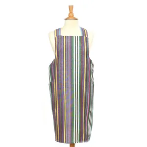 Hand Woven Crossback Apron | Soft Multi Stripes
