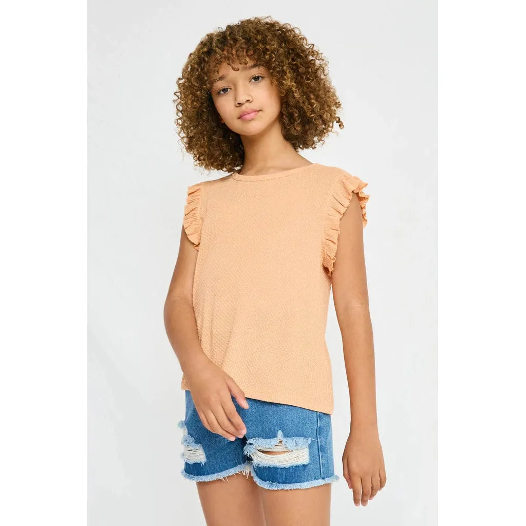 Hayden Girls Textured Knit Tank Top