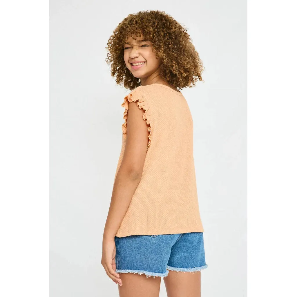 Hayden Girls Textured Knit Tank Top