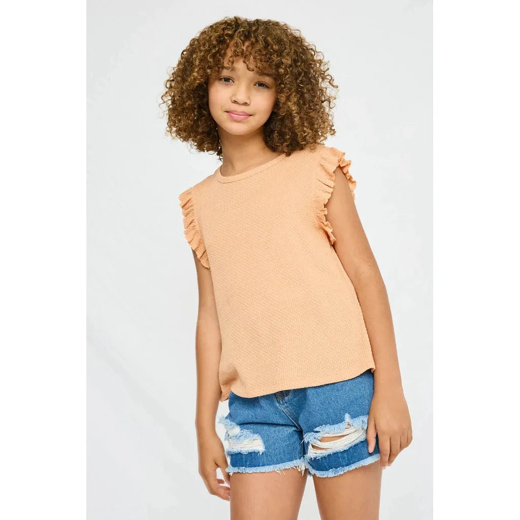 Hayden Girls Textured Knit Tank Top