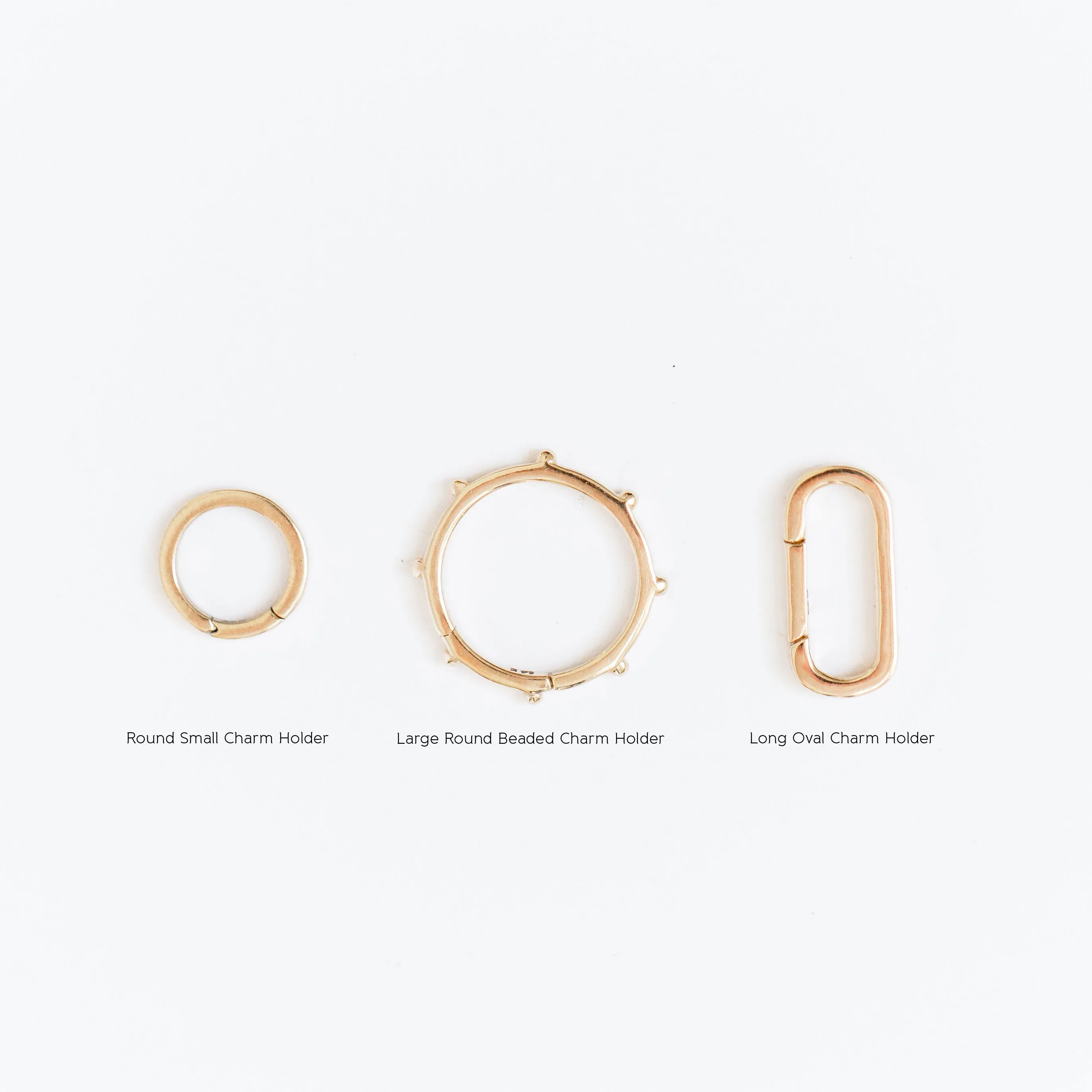 Heavy Weight Paperclip Chain Necklace with Charm Holder