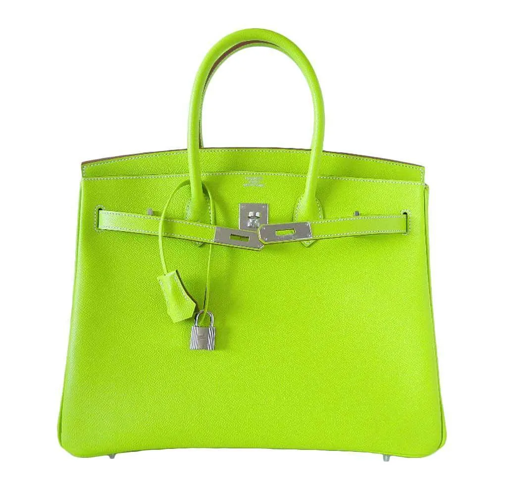 Hermès Birkin 35 Kiwi Candy Series Bag