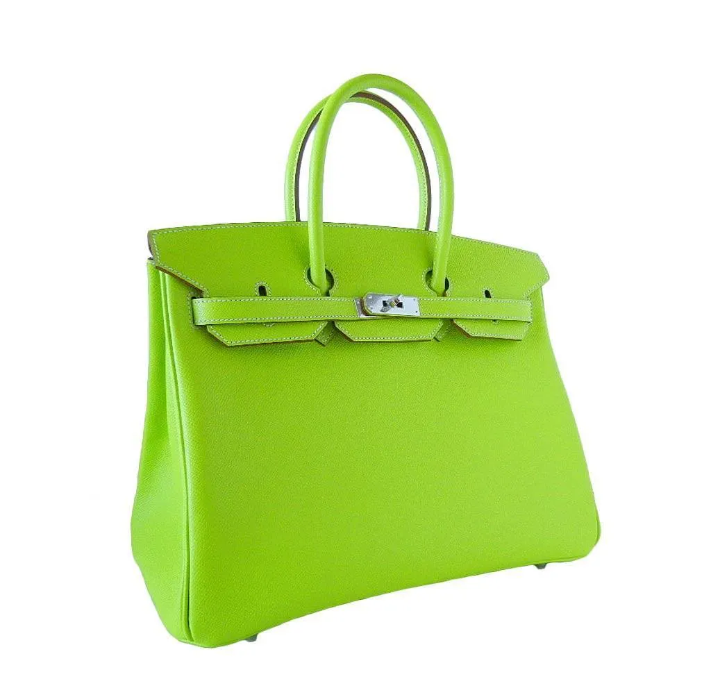 Hermès Birkin 35 Kiwi Candy Series Bag