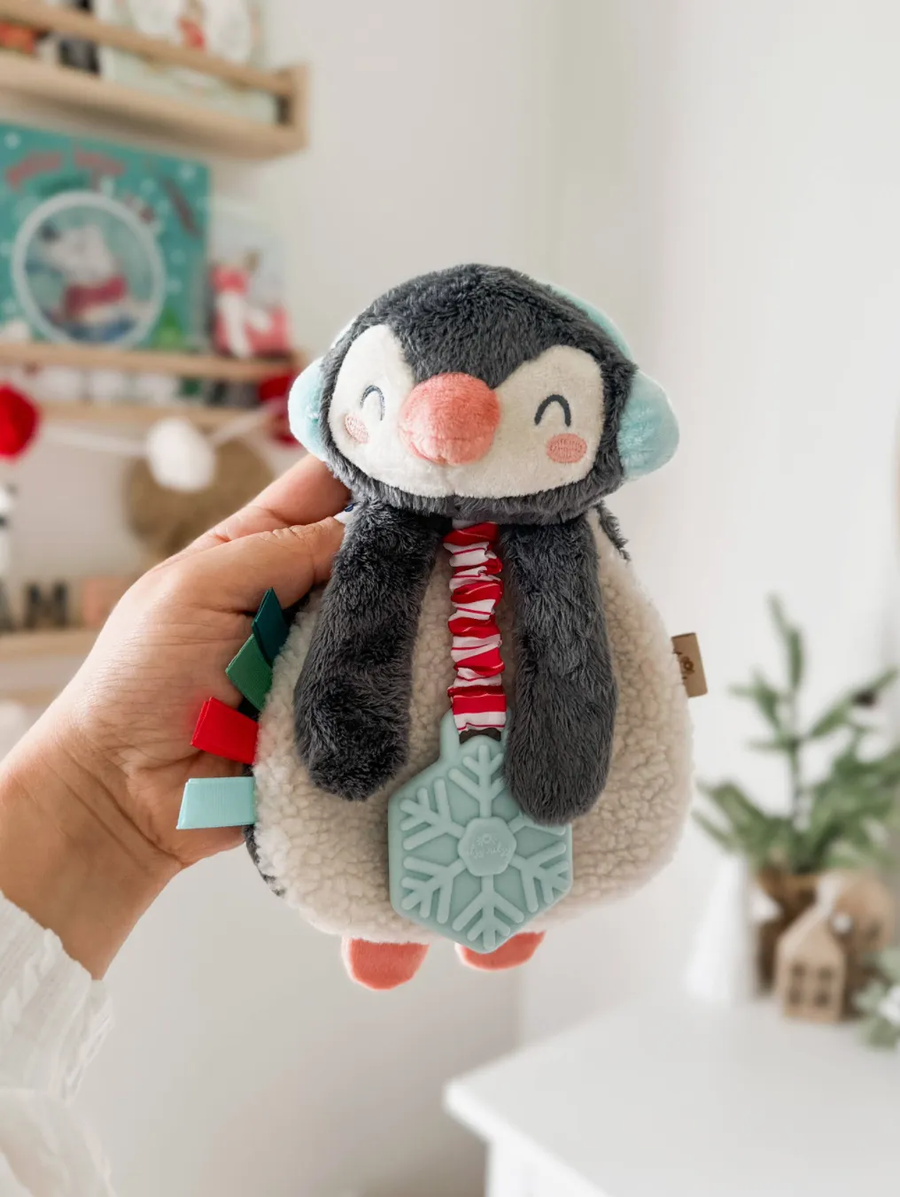 Holiday Penguin Itzy Lovey™ Plush   Teether Toy