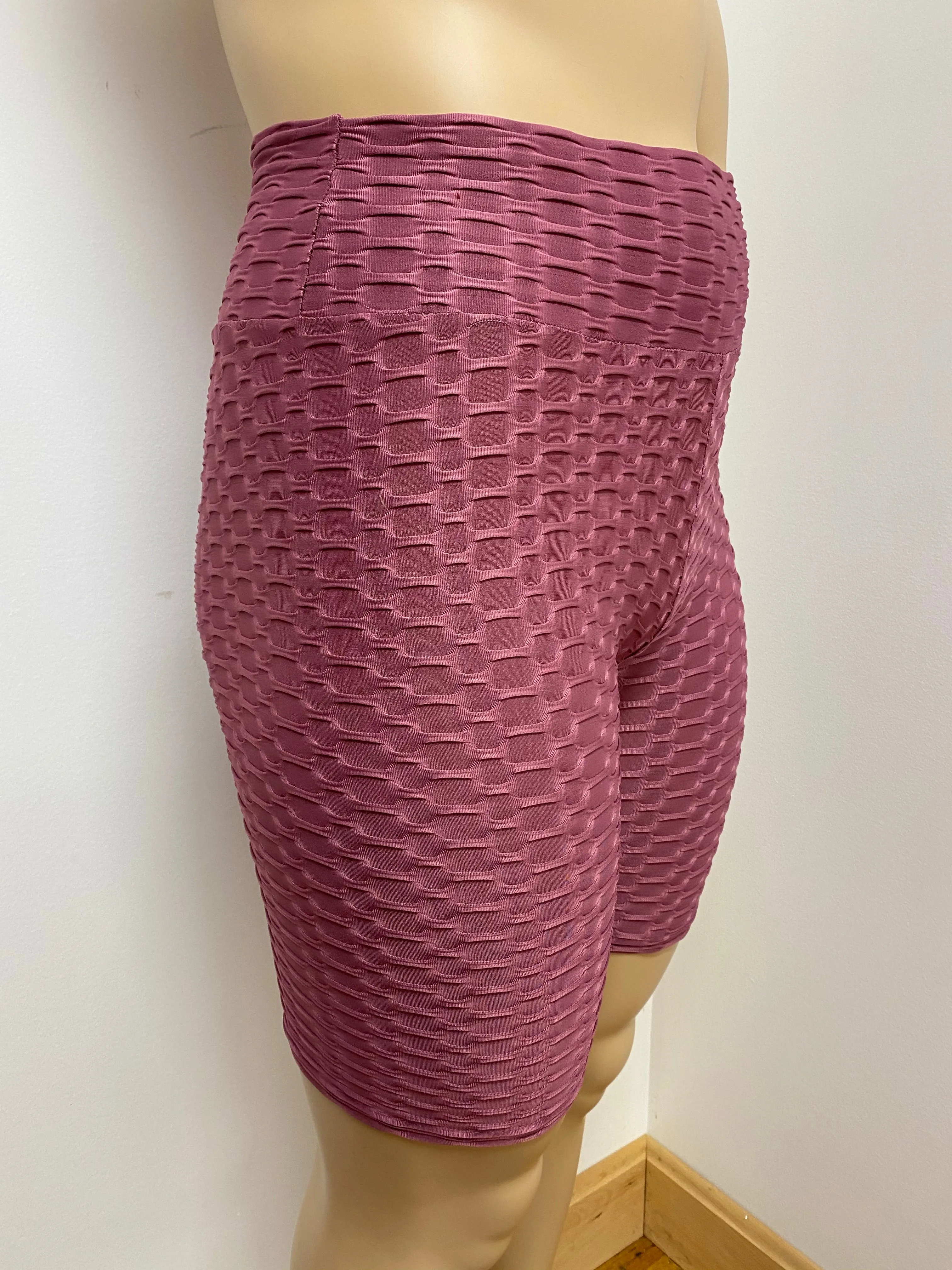 Honeycomb Textured Biker Shorts