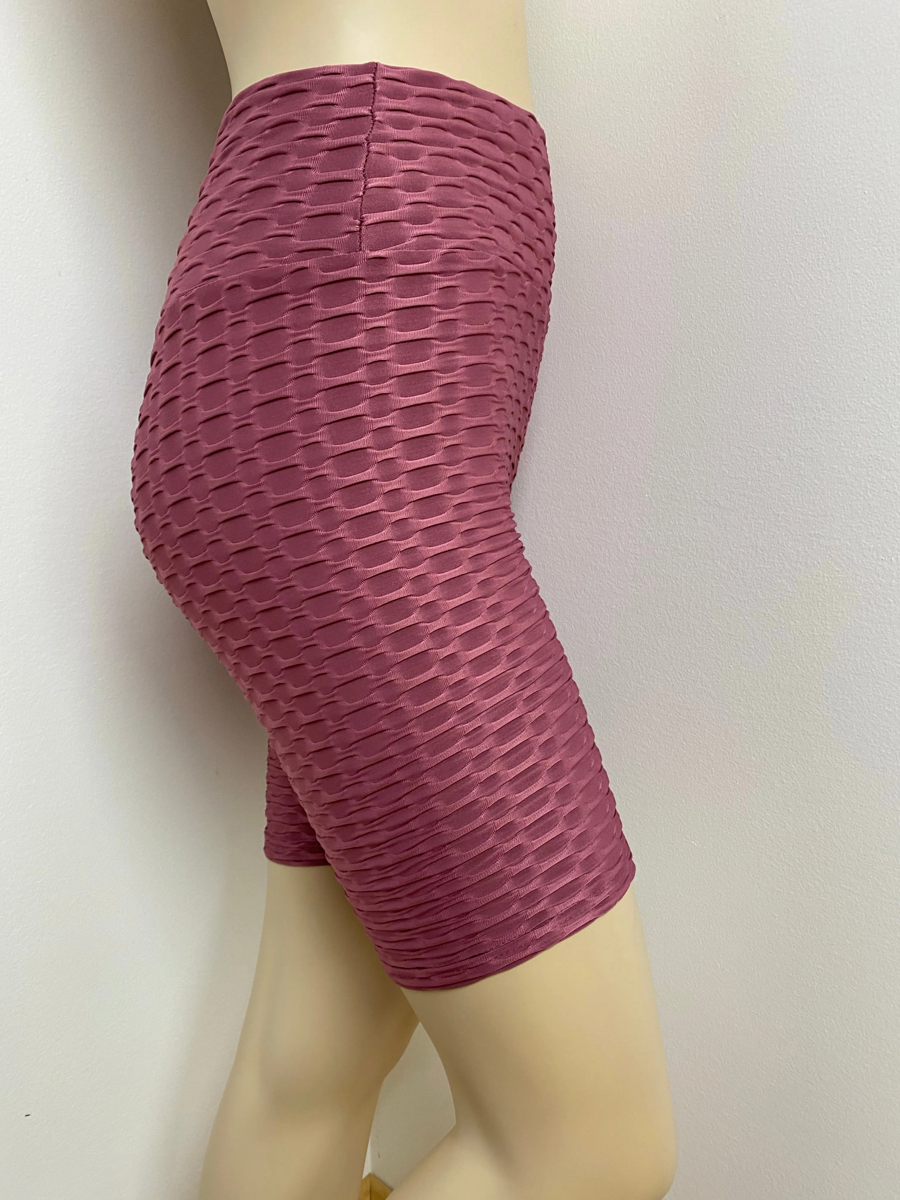 Honeycomb Textured Biker Shorts