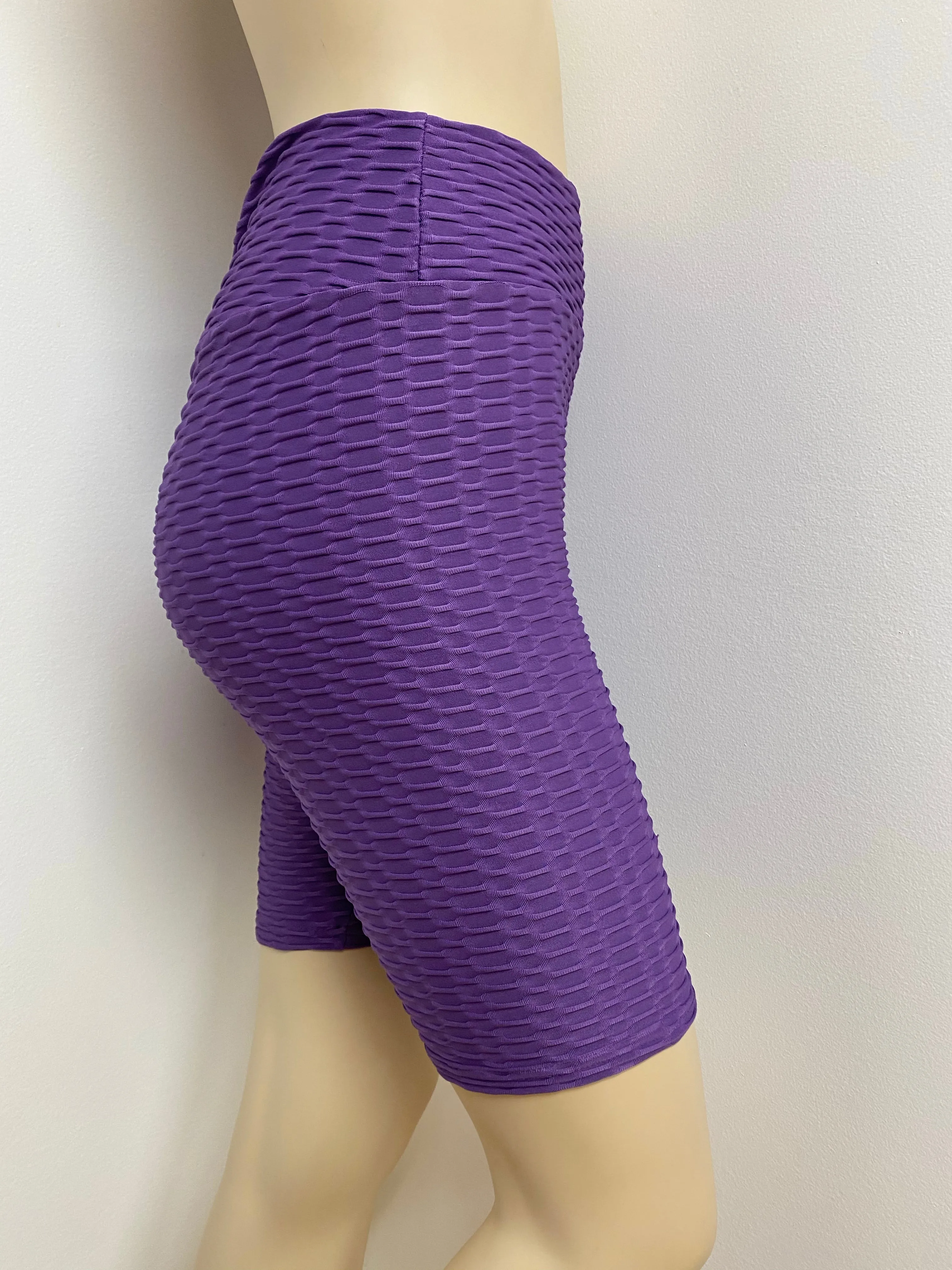 Honeycomb Textured Biker Shorts