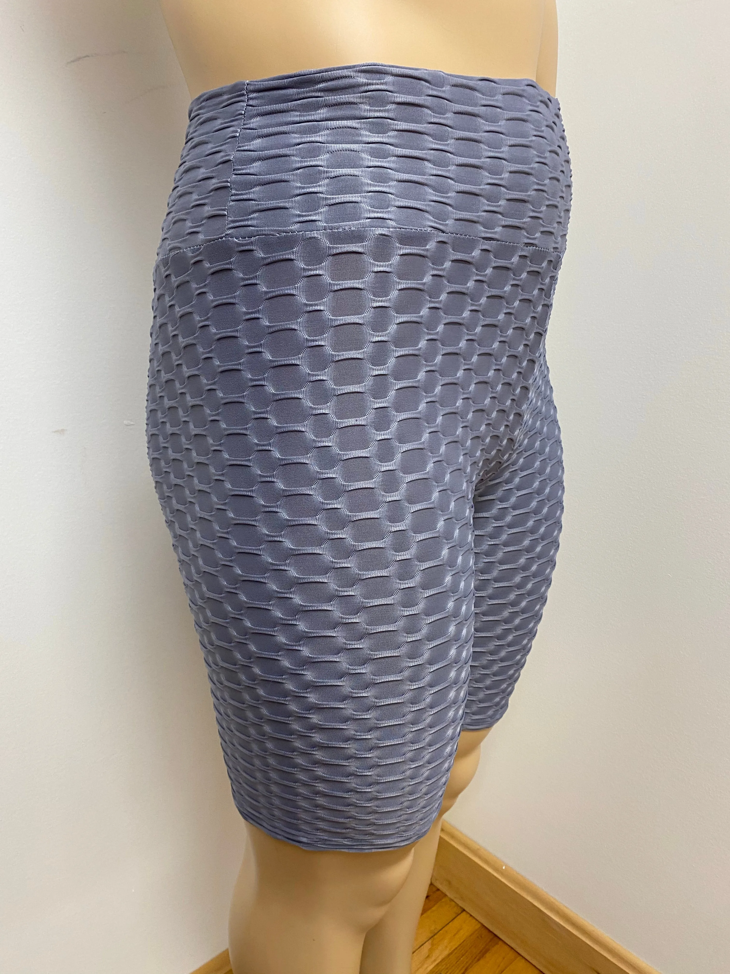 Honeycomb Textured Biker Shorts